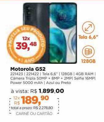Lojas TaQi Motorola G52 oferta