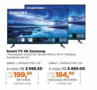 Lojas TaQi Smart Tv 4k Samsung oferta