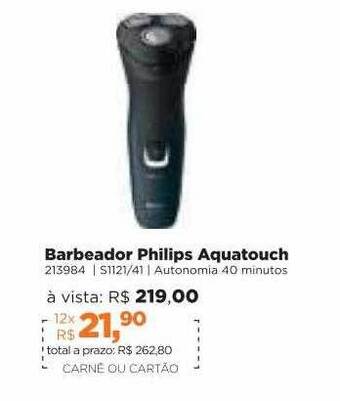 Lojas TaQi Barbeador Philips Aquatouch oferta