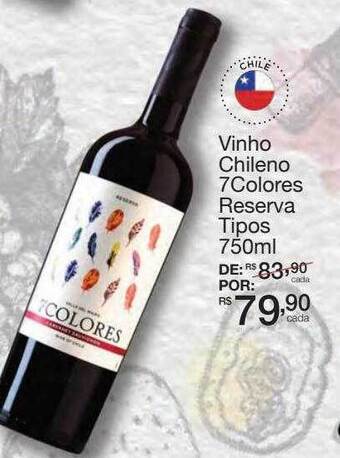 Mambo Vinho Chileno 7colores Reserva Tipos oferta