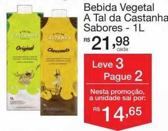 Mambo Bebida Vegetal A Tal Da Castanha Sabores oferta