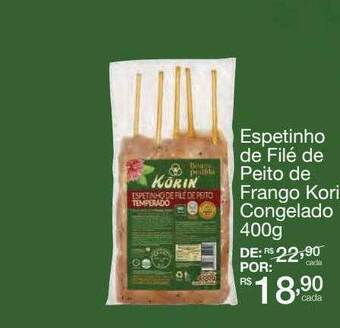 Mambo Espetinho De Filé De Peito De Frango Korin Congelado oferta