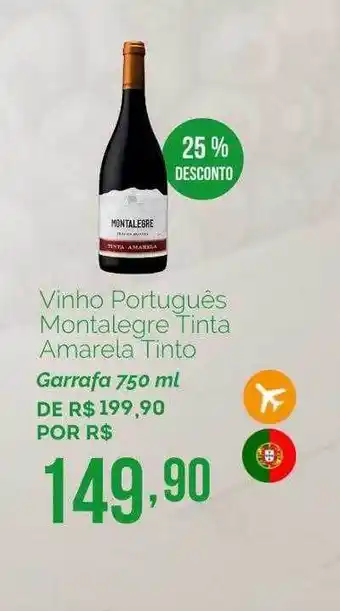 Oba Hortifruti Vinho Português Montalegre Tinta Amarela Tinto 25% Desconto oferta