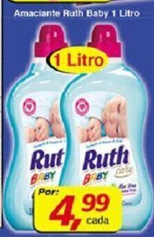 Supermercados Guanabara Amaciante Ruth Baby 1L oferta