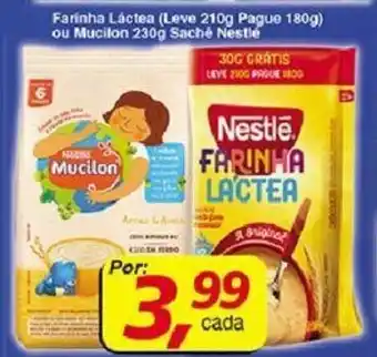 Supermercados Guanabara Farinha lactea ou Mucilon 230g sache nestle oferta