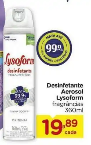 Carrefour Bairro Desinfetante Aerosol Lysoform 360ml oferta