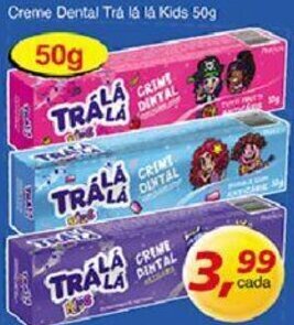 Supermercados Guanabara Creme dental Tra La La Kids 50g oferta