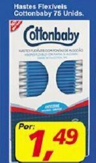 Supermercados Guanabara Hastes flexiveis Cottonbaby 75 unids. oferta