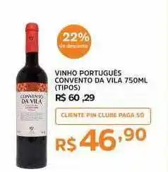 Pinheiro Supermercado Vinho Português Convento Da Vila Tipos 22% De Desconto oferta