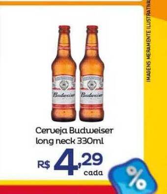 Super Lagoa Cerveja Budweiser Long Neck oferta