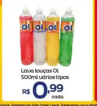 Super Lagoa Lava Louças Oi Vários Tipos oferta