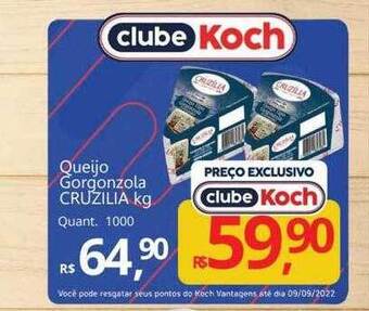 Supermercados Koch Queijo Gorgonzola Cruzilia oferta