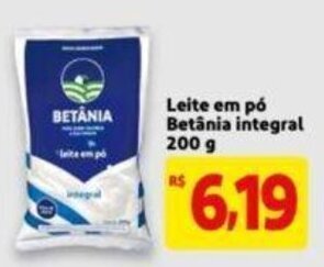 Leite em po Betania Integral 200g