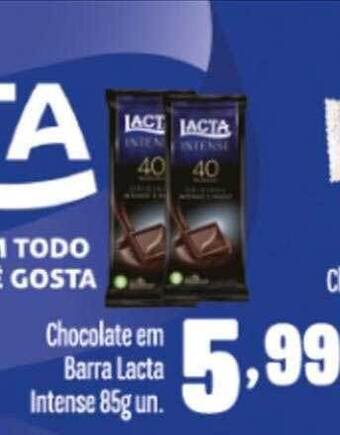 Chocolate Em Barra Lacta Intense