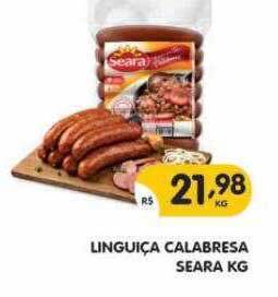 Supermercados Real Linguiça Calabresa Seara oferta