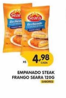 Supermercados Real Empanado Steak Frango Seara oferta