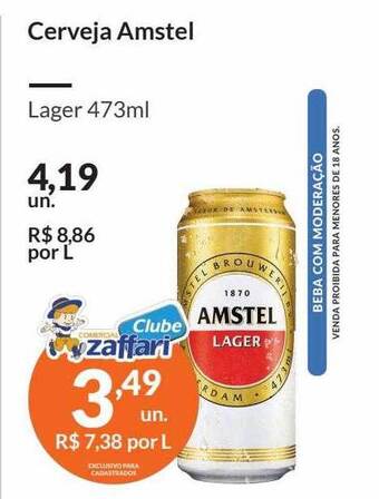 Zaffari Cerveja Amstel oferta