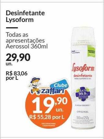 Zaffari Desinfetante Lysoform oferta