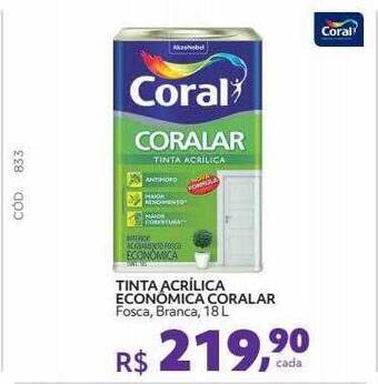Telhanorte Tinta Acrílica Econômica Coralar oferta