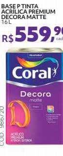 Telhanorte Base P Tinta Acrilica Premium Decora Matte oferta