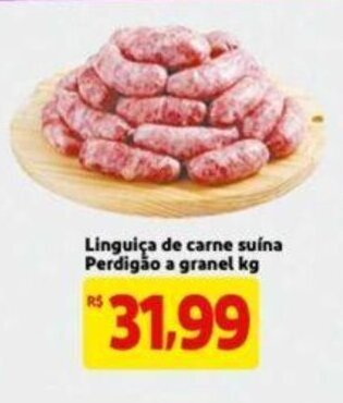 Extra Supermercado Linguica de carne Suina Perdigao a granel 1kg oferta