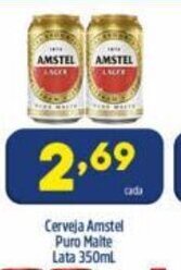 Arena Atacado Cerveja Amstel Puro Malte Lata 350ml oferta
