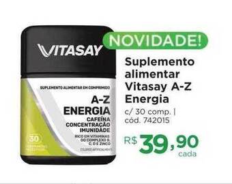 Farmácia Preço Popular Suplemento Alimentar Vitasay A-z Energia oferta