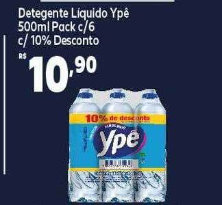GoodBom Detergente Líquido Ypê Pack C 6 C 10% De Desconto oferta