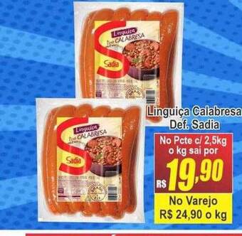 Serrano Supermercado Linguiça Calabresa Def. Sadia oferta