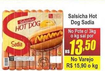 Serrano Supermercado Salsicha Hot Dog Sadia oferta
