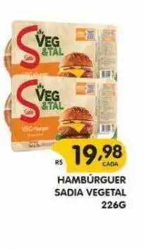 Supermercados Real Hambúrguer Sadia Vegetal oferta