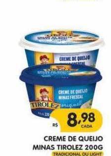 Supermercados Real Creme De Queijo Minas Tirolez oferta