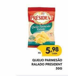 Supermercados Real Queijo Parmesão Ralado President oferta