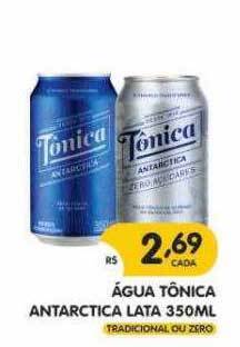 Supermercados Real água Tônica Antarctica Lata oferta