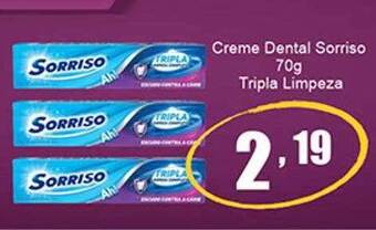 Dubom Supermercados Creme Dental Sorriso Tripla Limpeza oferta
