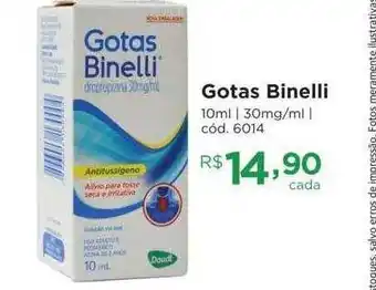Farmácia Preço Popular Gotas Binelli oferta