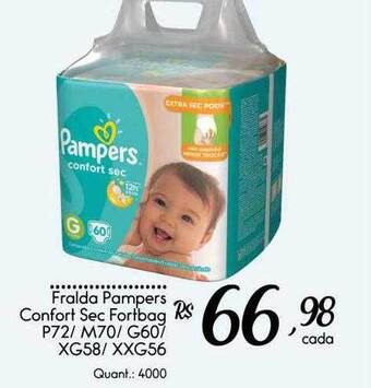 Giassi Supermercados Fralda Pampers Confort Sec Fortbag oferta