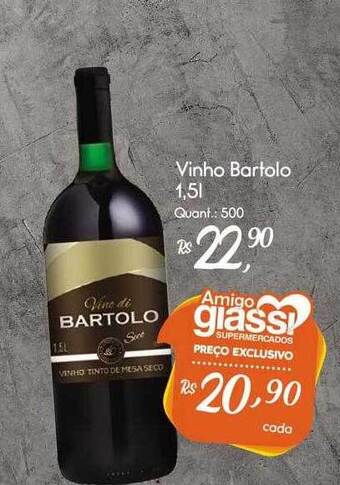 Giassi Supermercados Vinho Bartolo oferta