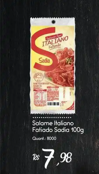 Giassi Supermercados Salame Italiano Fatiado Sadia oferta