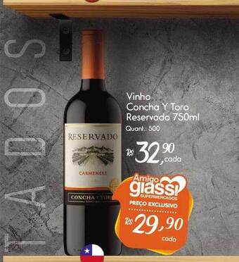 Vinho Concha Y Toro Reservado