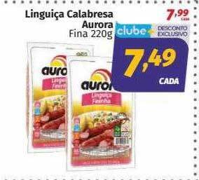 Supermercados Cidade Canção Linguiça Calabresa Aurora oferta