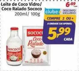 Leite De Coco Vidro Coco Ralado Sococo