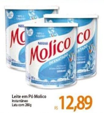 Atacadão Leite em po Molico Instantaneo lata com 280g oferta