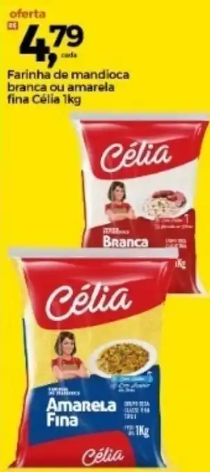 Farinha de Mandioca branca ou Amarela Fina Celia 1kg