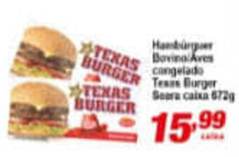 Ricoy Supermercados Hamburguer Bovino/ Aves Congelado Texas Burger Seara 672g oferta