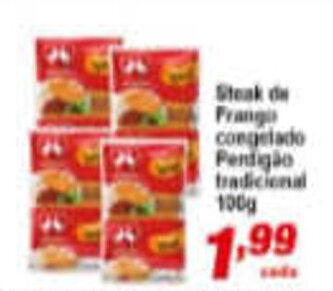 Ricoy Supermercados Steak de Frango congelado Perdigao tradicional 100g oferta