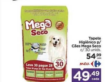 Carrefour Tapete Higiênico P Cães Mega Seco oferta