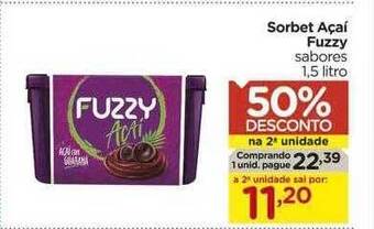 Carrefour Sorbet Açai Fuzzy 50% Desconto Na 2a Unidade oferta