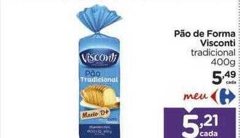 Carrefour Pão De Forma Visconti Tradicional oferta
