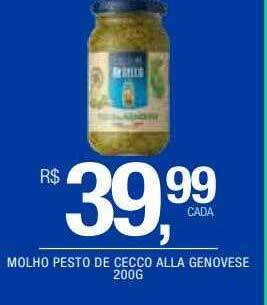 DB Supermercados Molho Pesto De Cecco Alla Genovese oferta